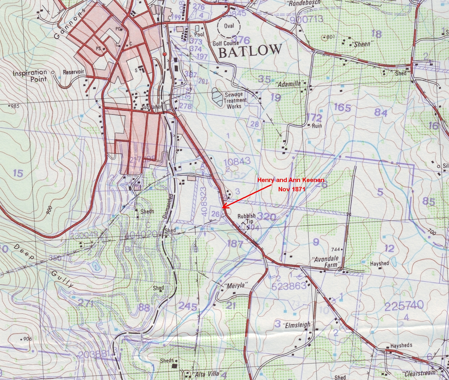 Batlow Map 1977 lot 26